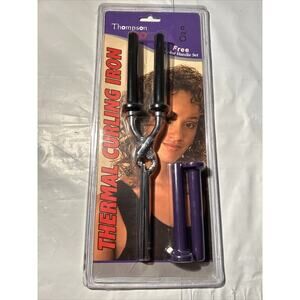 Thompson Pro Thermal Curling Stove Iron Size 3/8” With Free Color Handle set.